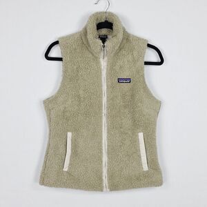 Patagonia Los Gatos Vest High Pile Fleece Sherpa Full Zip El Cap Khaki Soft Cozy